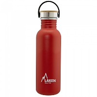 [해외]LAKEN 스테인레스 스틸 및 대나무 모자 Basic 750ml 7138048763 Red