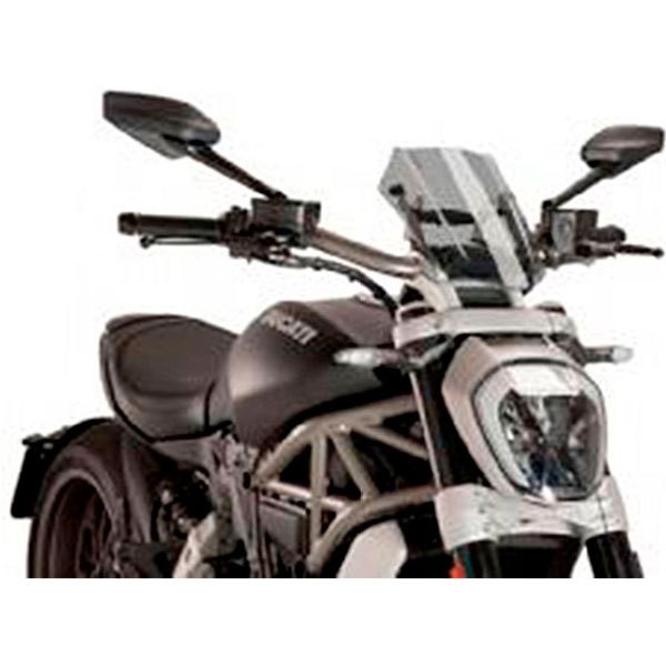 [해외]PUIG Carenabris New Generation Ducati X Diavel 조절 가능한 앞 유리 9138284642 Black