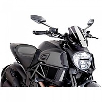 [해외]PUIG Carenabris New Generation Sport Adjustable Ducati Diavel 앞유리 9138284645 Dark Smoke