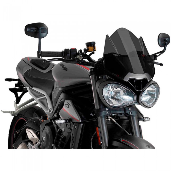 [해외]PUIG Carenabris New Generation Sport Triumph Speed Triple/R/RS/S&Street Triple/R/RS 앞유리 9138284788 Black