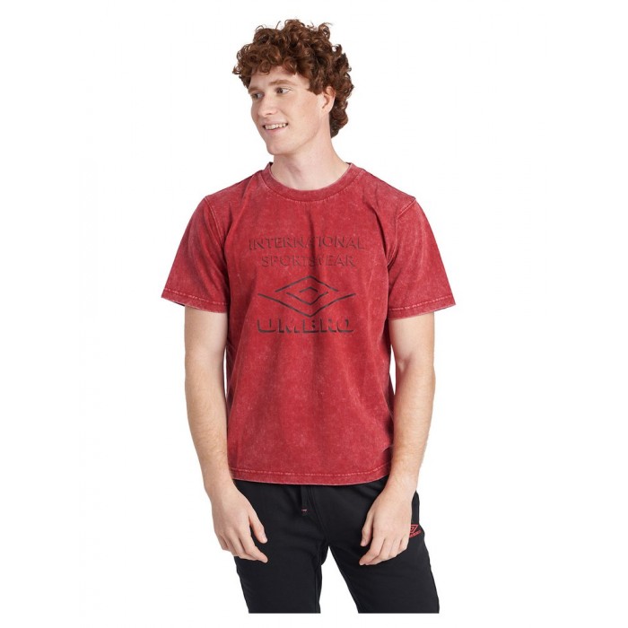 [해외]엄브로 Large 로고 티셔츠 3138198954 Red Dahlia