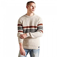 [해외]슈퍼드라이 스웨터 Classic Pattern Crew 138155978 Ecru Stripe