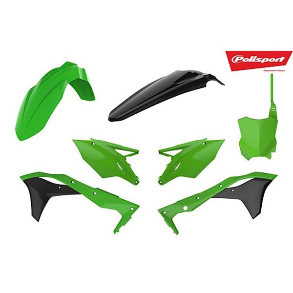 [해외]POLISPORT OFF ROAD MX Kawasaki KX450F 16-18 90837 오토바이 플라스틱 키트 9137611799 Green KX 05 / Black