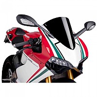 [해외]PUIG R-Racer 앞유리 Ducati 1199 Panigale R/S&1199 Superleggera 9138363189 Black