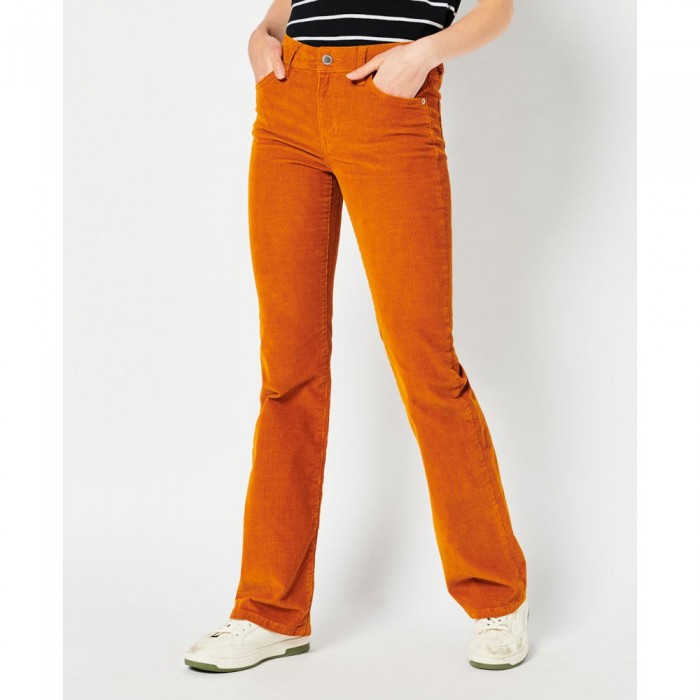 [해외]슈퍼드라이 Mid Rise Slim Cord Flare 청바지 138191840 Pumpkin Spice