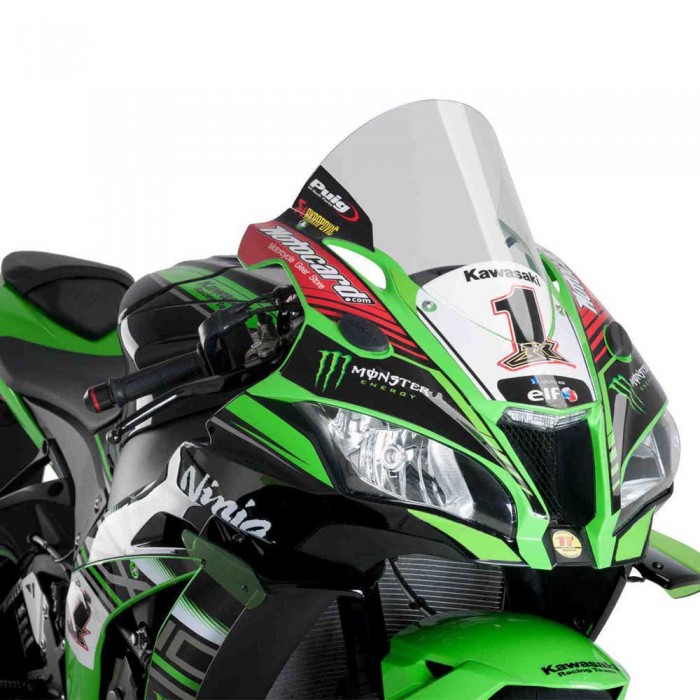 [해외]PUIG R-Racer Kawasaki ZX-10R/KRT Replica/SE&ZX-10RR 앞유리 9138377208 Clear