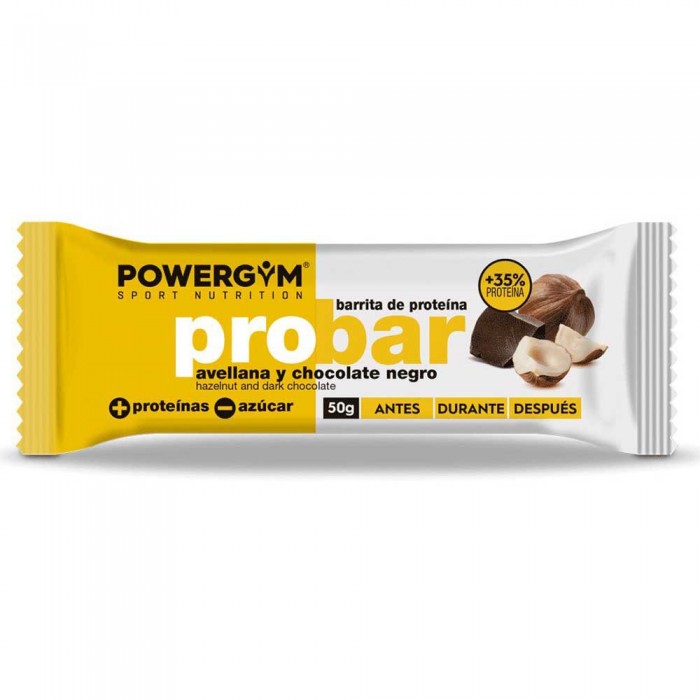 [해외]POWERGYM 유닛 헤이즐넛 초콜릿 프로틴 바 ProBar 50g 1 4138350019 Yellow