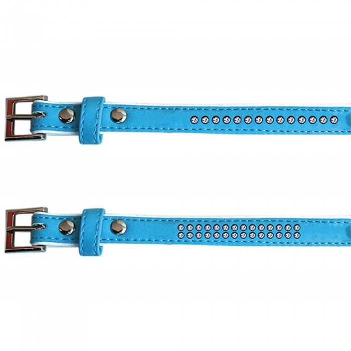 [해외]FREEDOG 레더렛 다이아몬드로 Collar 4138366623 Blue