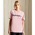 [해외]슈퍼드라이 코어 로고 반팔 티셔츠 138323192 Soft Pink