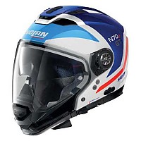 [해외]놀란 N70-2 GT Glaring N-Com Convertible Helmet 9138404950 Metal White / Blue
