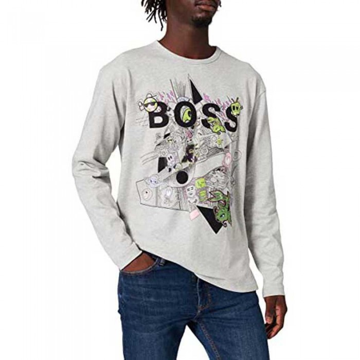 [해외]BOSS Tovel Lotus 긴팔 티셔츠 138274527 Light / Pastel Grey