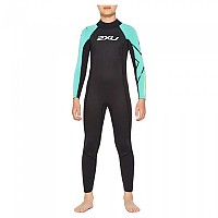 [해외]2XU Propel: 청소년용 긴팔 백지퍼 웨트슈트 6138491455 Black / Oasis