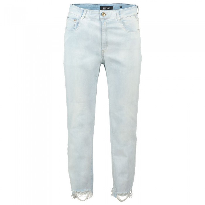 [해외]리플레이 Faaby Cigarette Crop 청바지 137932362 Super Light Blue