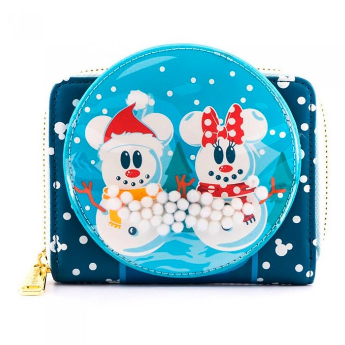 [해외]LOUNGEFLY 지갑 Mickey Minnie Snowman 4138526387 Blue / White