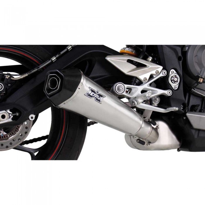 [해외]REMUS Street Triple 765 S 17 인증 스테인리스 스틸 슬립온 머플러 9138525061 Silver