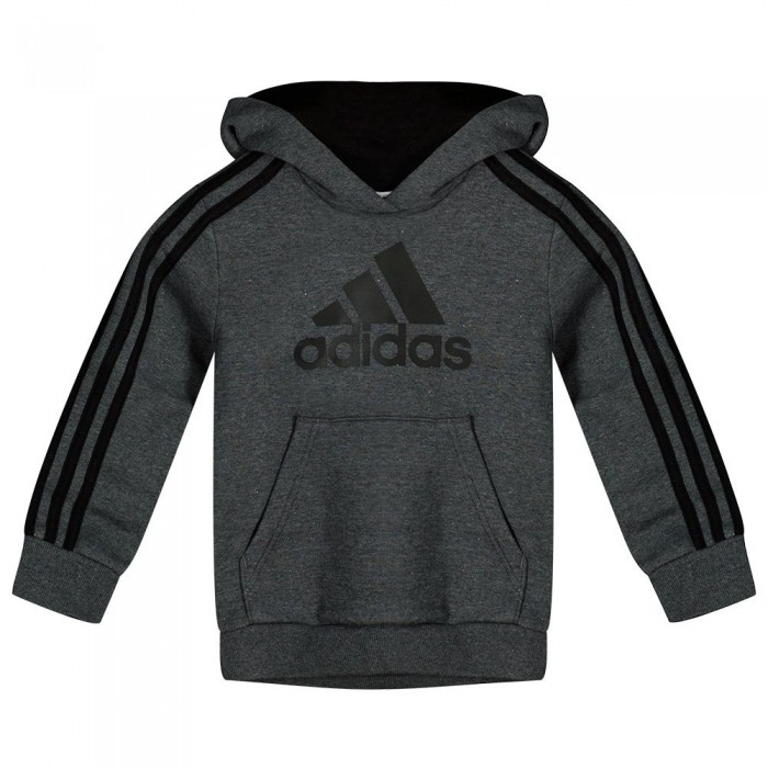 [해외]아디다스 BL 3 Stripes FL 후드티 15138424574 Dark Grey Heather / Black