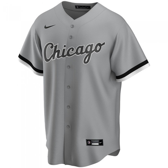 [해외]나이키 MLB Chicago White Sox Official Road 반팔 V넥 티셔츠 138563121 Team Base Grey