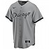 [해외]나이키 MLB Chicago White Sox Official Road 반팔 V넥 티셔츠 138563121 Team Base Grey