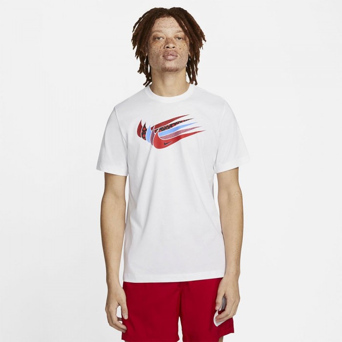 [해외]나이키 Sportswear Swoosh 반팔 티셔츠 138570335 White / Habanero Red