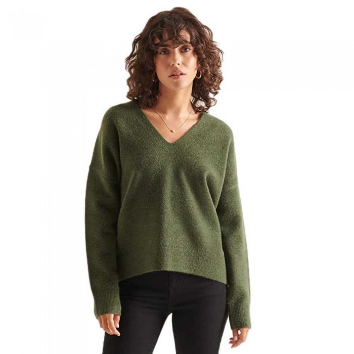 [해외]슈퍼드라이 Studios Slouch Vee Knit 스웨터 138393944 Thyme