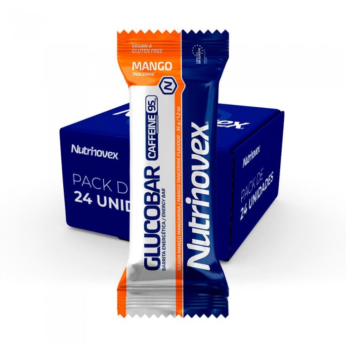 [해외]NUTRINOVEX Glucobar 35g 망고와 귤 에너지 바 상자 24 단위 14138439447 Clear