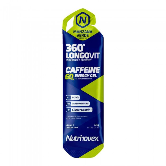 [해외]NUTRINOVEX 그린애플 에너지젤 Longovit 360 Energy Gel 40g 1 단위 1138439490