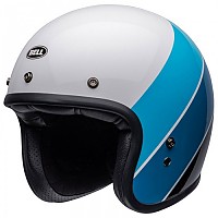 [해외]BELL MOTO 오픈 페이스 헬멧 Custom 500 9138614835 Riff Gloss White / Blue