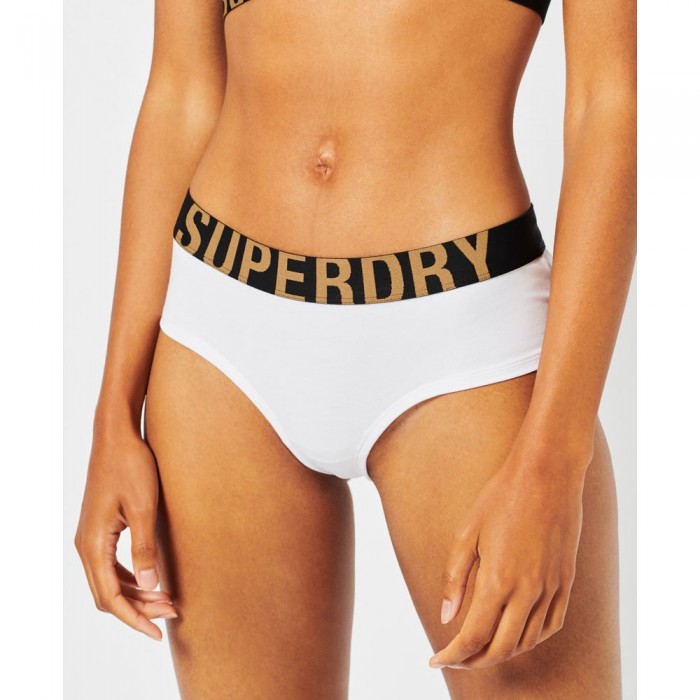 [해외]슈퍼드라이 Large Logo Hipster Brief 수영복 138566182 White / Gold