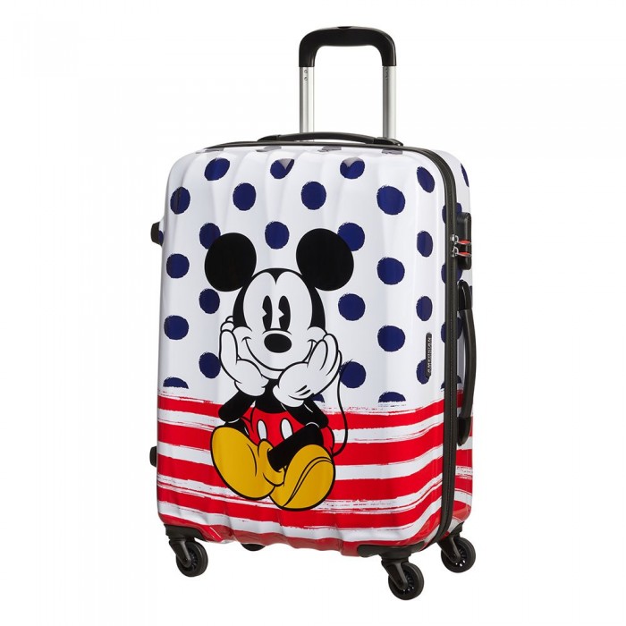 [해외]아메리칸 투어리스터 Disney Legends Spinner 65/24 Alfatwist 62.5L 수레 138185008 Mickey Blue Dots