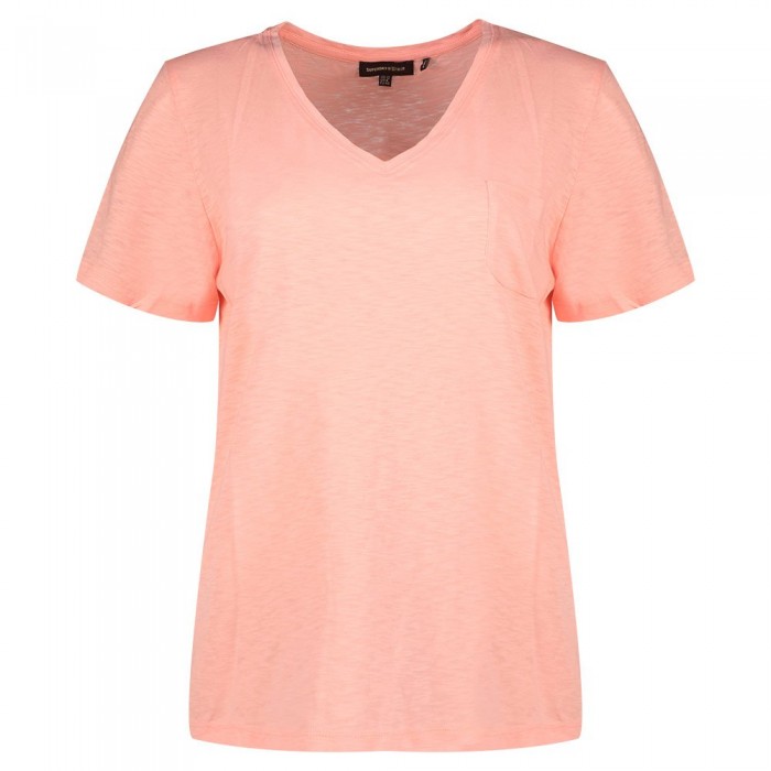 [해외]슈퍼드라이 Studios 포켓 Orange Label Essential Vee Original 반팔 V넥 티셔츠 138561238 Ballet Pink