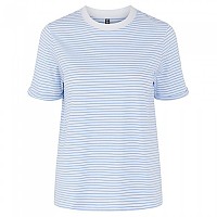 [해외]PIECES Ria Fold Up 반팔 티셔츠 138687487 Bright White / Stripes Vista Blue