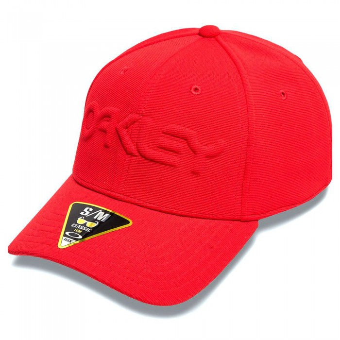 [해외]오클리 APPAREL 6 Panel Stretch Embossed 모자 138590316 Red Line