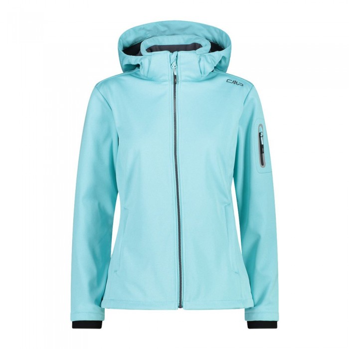 [해외]CMP Zip Hood 39A5006M 소프트쉘 자켓 4138701244 Aqua Mel.