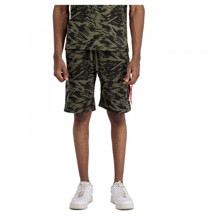 [해외]알파 인더스트리 X-Fit Camo 카고 팬츠 138366601 Brushstroke Green