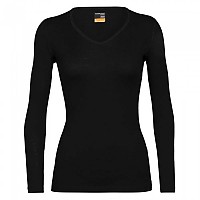 [해외]아이스브레이커 200 Oasis V Neck Merino 긴팔 베이스 레이어 6137679786 Black