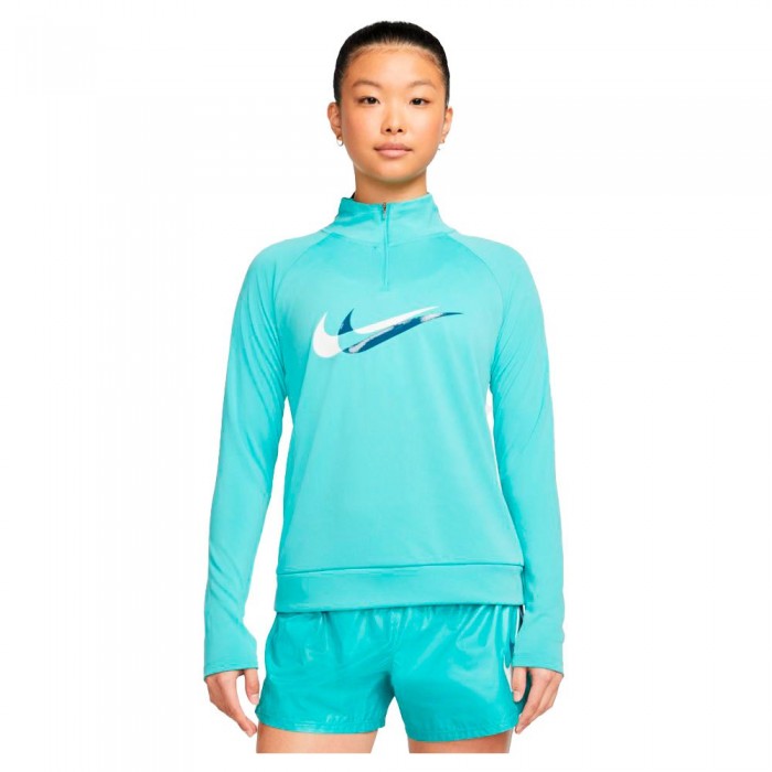 [해외]나이키 Dri Fit Swoosh Run Midlayer 긴팔 티셔츠 6138569164 Washed Teal / Marina / Reflective Silv / White