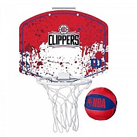 [해외]윌슨 Team Mini Hoop NBA Clippers Set Ball And Mini Basketball Basket 3138392366 Multicolour