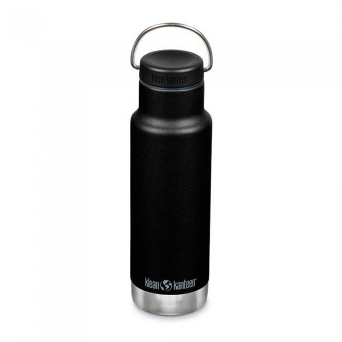 [해외]KLEAN KANTEEN Insulated Classic 스테인리스 스틸 병 루프 모자 532ml 7138634316 Black