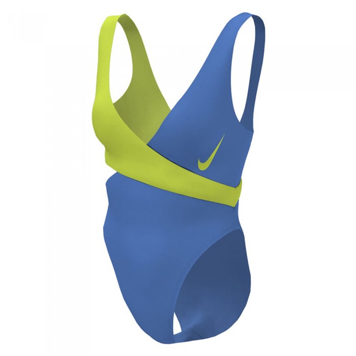 [해외]나이키 SWIM Colorblock Crossover 수영복 6138704888 Pacific Blue