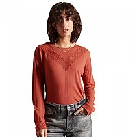 [해외]슈퍼드라이 Rock Lace 긴팔 티셔츠 138186088 Smoked Cinnamon