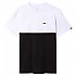 [해외]반스 Color Block 반팔 티셔츠 14137347237 Black / White