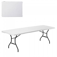 [해외]LIFETIME Ultra-Resistant Folding Table 244 x 76 x 74 cm UV100 Refurbished 4138845912 White