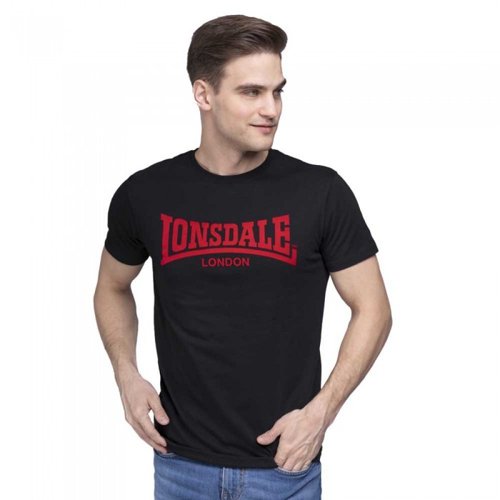 [해외]LONSDALE Ll008 One Tone 반팔 티셔츠 7138795149 Black / Red