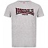 [해외]LONSDALE Ll008 One Tone 반팔 티셔츠 7138795150 Marl Grey / Oxblood