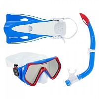 [해외]아쿠아렁 히어로 주니어 세트 Snorkeling 10138773536 White / Blue / Red