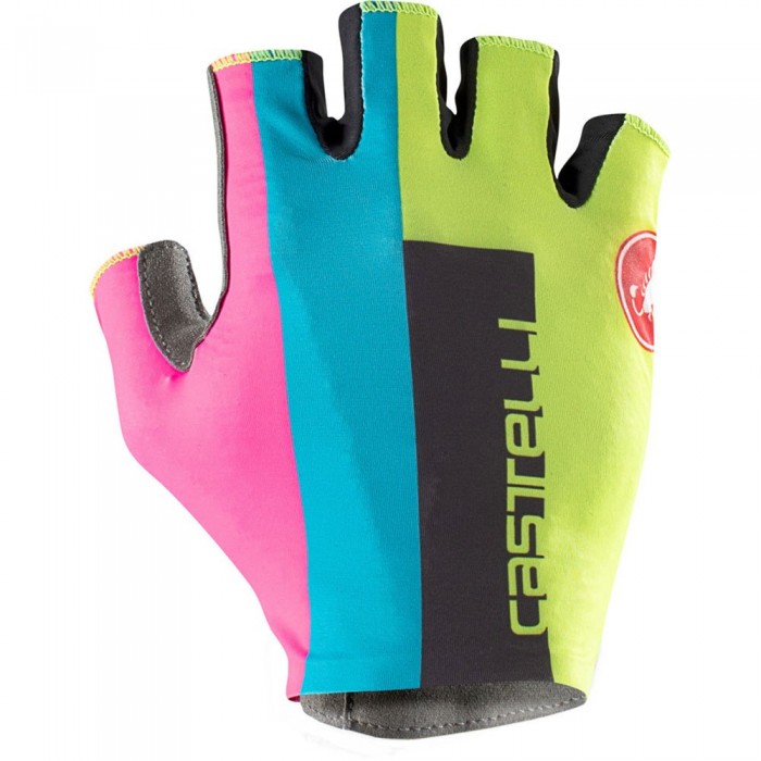 [해외]카스텔리 Competizione 2 짧은 장갑 1138441933 Electric Lime / Black / Blue / Magenta Fluo