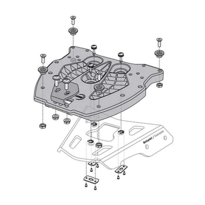 [해외]SW-MOTECH 마운팅 플레이트 어댑터 Aluminium GPT.00.152.400 9138820939 Black