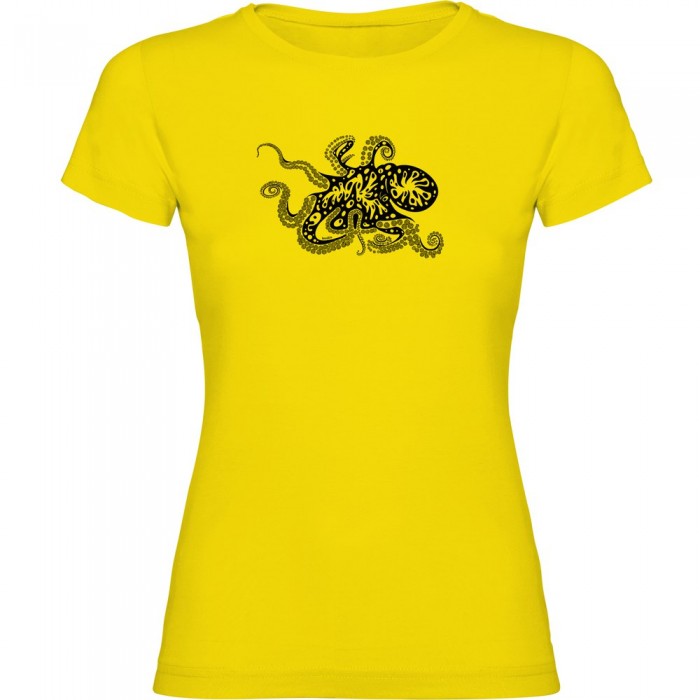 [해외]KRUSKIS Psychedelic Octopus 반팔 티셔츠 10138100763 Yellow