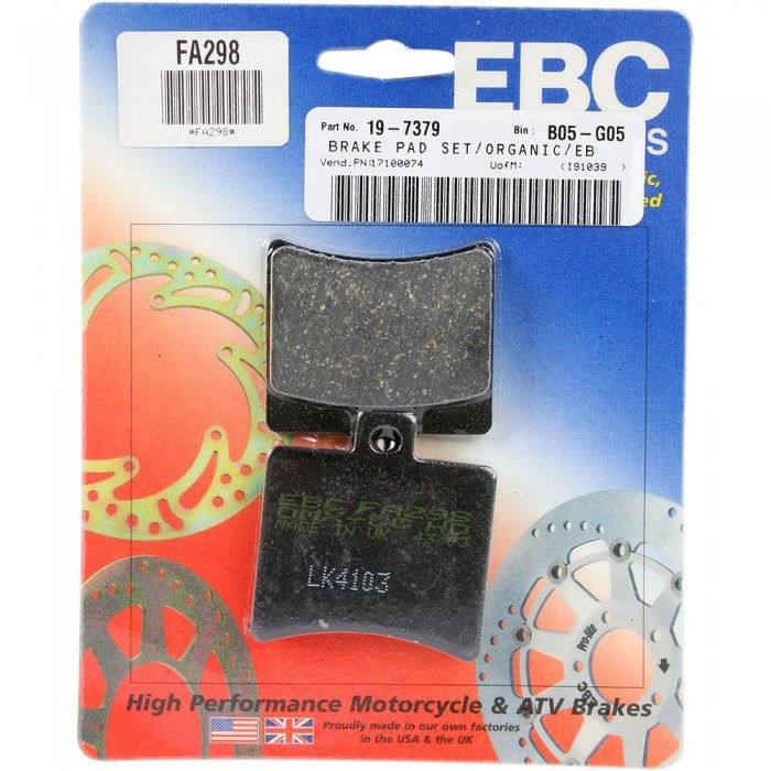 [해외]EBC FA Series Organic FA298 브레이크 패드 9138826982 Black