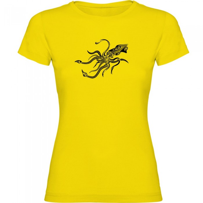 [해외]KRUSKIS Squid Tribal 반팔 티셔츠 14138100793 Yellow